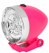 Фонарь передний Stels JY-592 3 светодиода серебристо-розовый