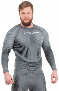 Термофутболка Dragonfly DF 3DThermo grey с длинным рукавом