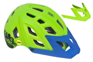 Шлем RAZOR MIPS Lime Green, S/M, 23 отверстия, платформа для камеры, дополнительный козырёк, система защиты головы MIPS 