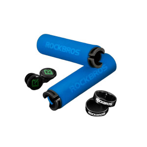 Грипсы ROCKBROS BT1001 RB_BT1001BLBK с замком, синий/черный 