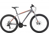 Велосипед Stark Hunter 27.2+ HD серый/оранжевый рама 18" (2022)
