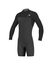 Гидрокостюм мужской короткий длинный рукав O'Neill HYPERFREAK 2MM CHEST ZIP L/S SPRING BLK/BLK (2019)