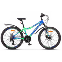Велосипед Stels Turbo-450 MD 24" Z010 (м) синий/зеленый рама: 13" (2025)