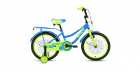 Велосипед Forward FUNKY 18 голубой\ярко-зеленый (2021)