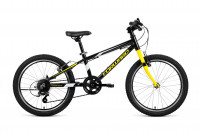 Велосипед Forward RISE 20 2.0 черный\желтый (2021) 