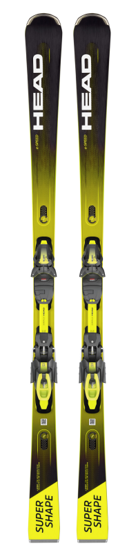 Горные лыжи Head Supershape e-Speed SF-PR black/neon yellow + крепл. PRD 12 GW BRAKE 85 [F] (2023)