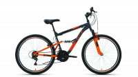 Велосипед ALTAIR MTB FS 26 1.0 темно-серый/оранжевый рама: 16" (2022)