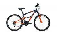 Велосипед Altair MTB FS 26 1.0 темно-серый/оранжевый рама: 16" (2022)