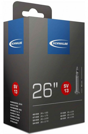 Велокамера 26" Schwalbe SV13 26'х1.50-2.40 40/62-559 IB 40mm (05-10425343) 