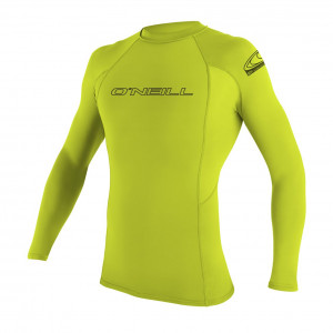 Гидромайка мужская длинный рукав O&#039;Neill BASIC SKINS L/S RASH GUARD LIME S21 (3342 187) 