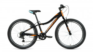 Велосипед Forward JADE 24 1.0 черный/оранжевый рама 12&quot; (2022) 