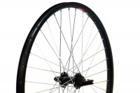 Колесо 26" MTB, переднее, двойной обод Citron DH18, алюминий с фрезой, черный, черная втулка JY-D041 (2022)