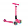 Трехколесный самокат Globber Junior Foldable Lights фуксия - Трехколесный самокат Globber Junior Foldable Lights фуксия