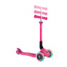 Трехколесный самокат Globber Junior Foldable Lights фуксия - Трехколесный самокат Globber Junior Foldable Lights фуксия