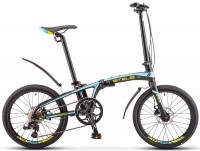 Велосипед Stels Pilot-680 MD 20" V010 черный/зеленый/синий (2019)