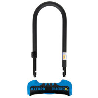 Замок U-образный Oxford Shackle 14 Duo на ключе с тросом синий