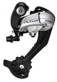 Переключатель задний Shimano Altus M370 SGS 9ск серебро