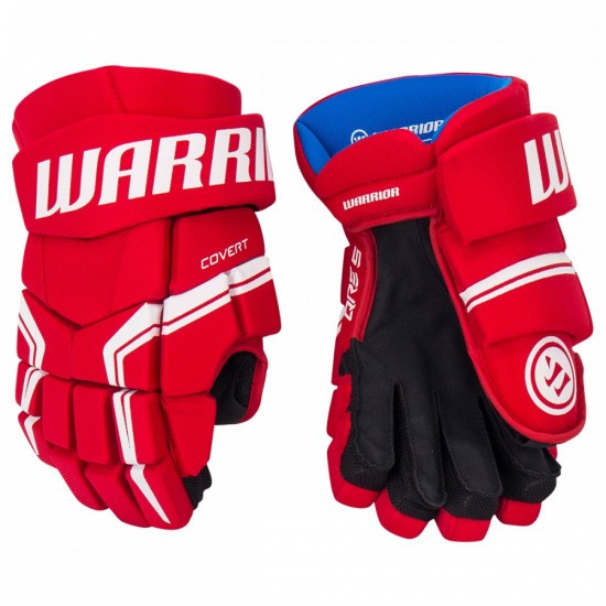 ПЕРЧАТКИ ХОККЕЙНЫЕ WARRIOR COVERT QRE5 SR (чер./красн./бел ...