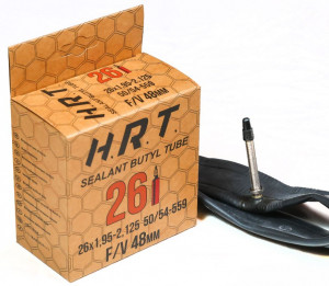 Велокамера 26" H.R.T. SEALANT BUTYL TUBE авто ниппель FV48мм 1.95-2.125 50/54-559 (00-009915) 