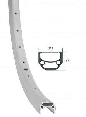 Обод Stels 26&quot; HLQC-08A 14Gx36Н двойной, алюминиевый серебристый 