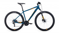 Велосипед Forward APACHE 29 3.0 HD бирюзовый/оранжевый 21" (2022)