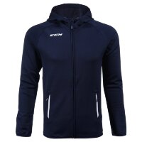 Толстовка CCM Full Zip Hood Jr Navy