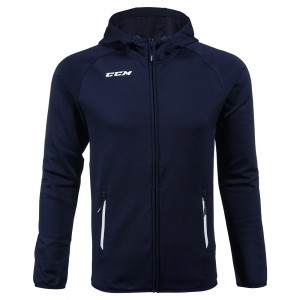 Толстовка CCM Full Zip Hood Jr Navy 