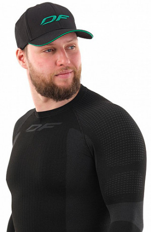 Бейсболка Dragonfly Classic DF Black-Green D-fly (Изогнутый козырек) 