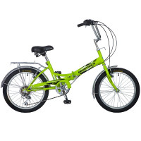 Велосипед NOVATRACK FS30, 20" складной, салатовый (2020)