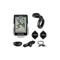 Велокомпьютер VDO R5 GPS Full Sensor Set 4-64052 30 функций, беспроводной, с датчиком пульса и каденса, черный
