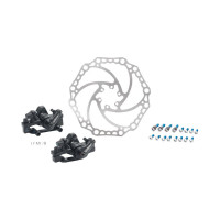 Торм. набор мех. ALLIGATOR 6-200484 комплект перед.+зад. с оригинальными дисками 160мм, совместим. колодки VX828 инд. уп. черный LY-M170