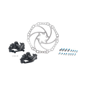 Торм. набор мех. ALLIGATOR 6-200484 комплект перед.+зад. с оригинальными дисками 160мм, совместим. колодки VX828 инд. уп. черный LY-M170 