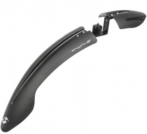 Крыло M-Wave 5-385072 переднее, быстросъемное, 26-29&quot;, в трубу вилки 18,5-34,5 мм, широкое 110 мм, длина 600 мм, пластик, черный 