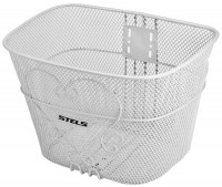 Велокорзина передняя Stels JL-073 для 28", стальная, белая