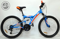 Велосипед Black One Ice FS 24 синий/оранжевый (демо-товар в хорошем состоянии)