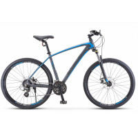 Велосипед Stels Navigator-750 MD 27.5" V010 антрацитовый/синий рама: 16" (2023)