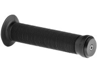 VELO Грипсы VLG-411A, 147мм, Kraton, поверхность Anti Slip, с фланцами, с заглушками VLP-15-7, чёрные
