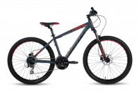 Велосипед Aspect Nickel 26 серо-красный рама 14.5" (2022)