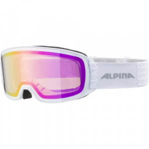 Очки горнолыжные Alpina Nakiska Q-Lite White Matt/Q-Lite Pink S1 (2024) 