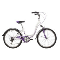 Велосипед Novatrack Butterfly 24" белый-фиолетовый (13" рама) (2019)