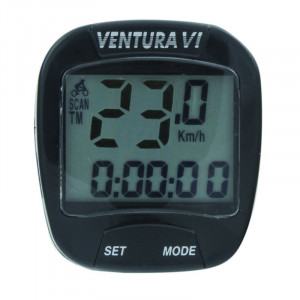 Велокомпьютер Venture VI 5-244530 6 функций, черный 