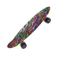 Скейтборд детский Navigator пластик, свет. колеса, 61x17x9,5 см, ручка для переноски, Hip-Hop
