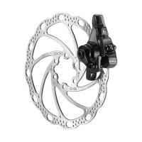 Торм. набор механ. TEKTRO 00-180855 диск. ПЕРЕДНИЙ MD-C400 MIRA (ротор 160мм+суппорт+колодки) совместим. колодки VX811 черный