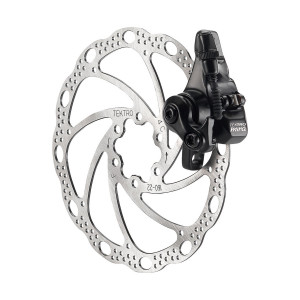 Торм. набор механ. TEKTRO 00-180855 диск. ПЕРЕДНИЙ MD-C400 MIRA (ротор 160мм+суппорт+колодки) совместим. колодки VX811 черный 