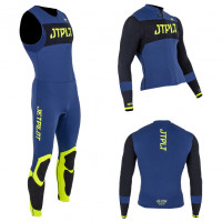 Гидрокостюм мужской длинный без рукавов + гидрокуртка на молнии Jetpilot RX Race John and Jacket Navy/Yellow S21 (210120)