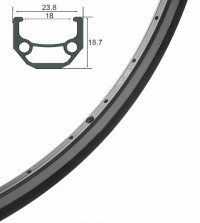 Обод Stels 26" HLQC-08A 14Gx36Н двойной, алюминиевый черный LU090517