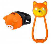 Комплект освещения KELLYS KLS ANIMAL оранжевый: силиконовые фонарики TEDDY+PIGGY