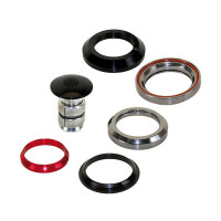 Рулевой набор NECO 6-190377 H52 1-1/8" IS42/28.6 IS42/30 интегрированный безрезьбовой, картридж подш(OD41.8x45°x45) чашки сталь, черный