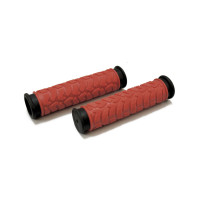 Ручки на руль CLARKS C49RB 3-125 резиновые 125мм 2-х компонент. красно-черные