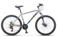 Велосипед Stels Navigator-500 D 26" F010 серебристый/синий (2020)